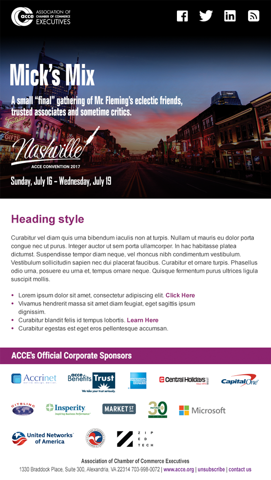 Convention HTML E-mail Template