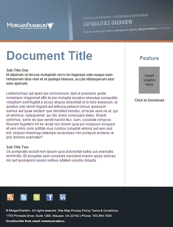 Morgan Franklin: HTML E-mail Templates