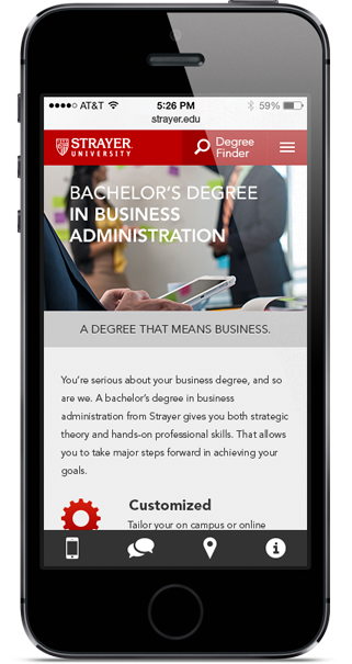 Strayer Mobile Refresh: Design