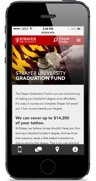 Strayer Mobile Refresh: Design